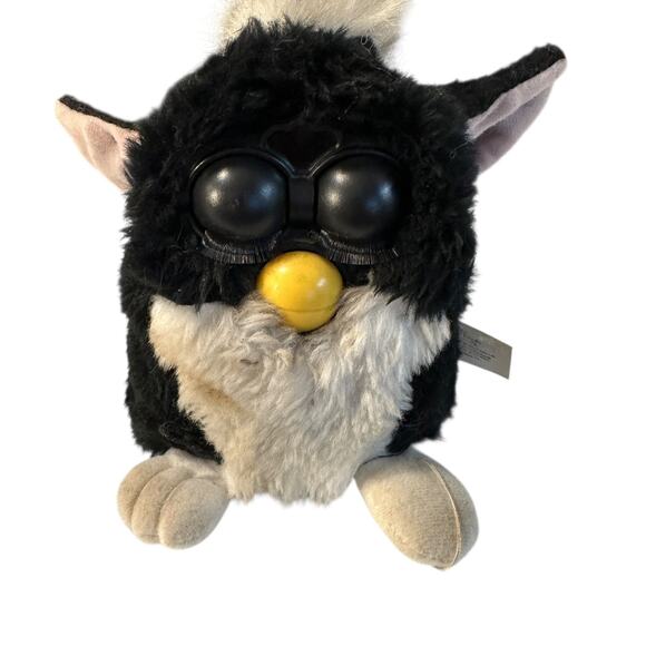 Original 1998 Furby Vintage Toy Black And White Tested Works - Picture 2 of 4